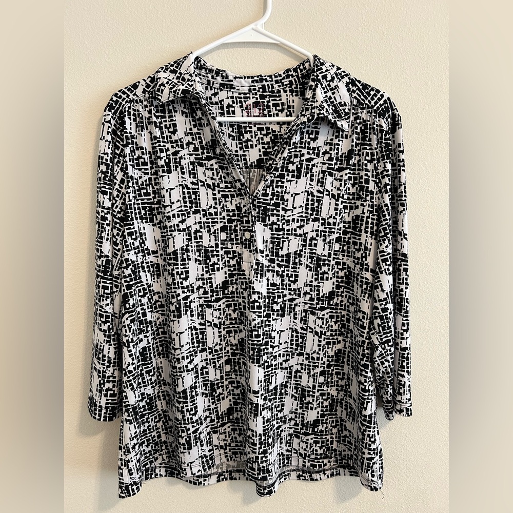 212 Collection Monochrome Button Down Shirt